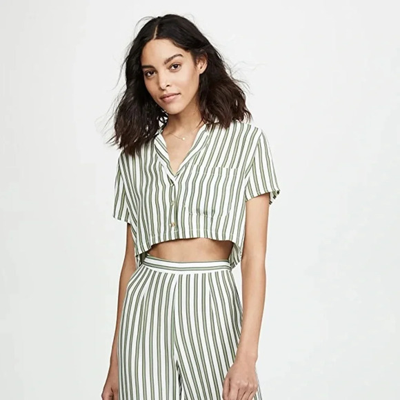 FAITHFULL THE BRAND NWT Uma Cropped Top Shirt S - Picture 4 of 9